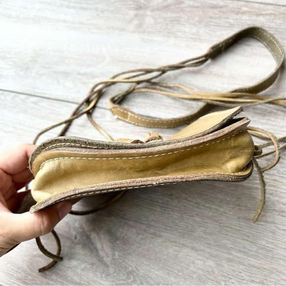 Vintage OTTO Full Leather Tribal Satchel Crossbody Bag - Picture 9 of 16